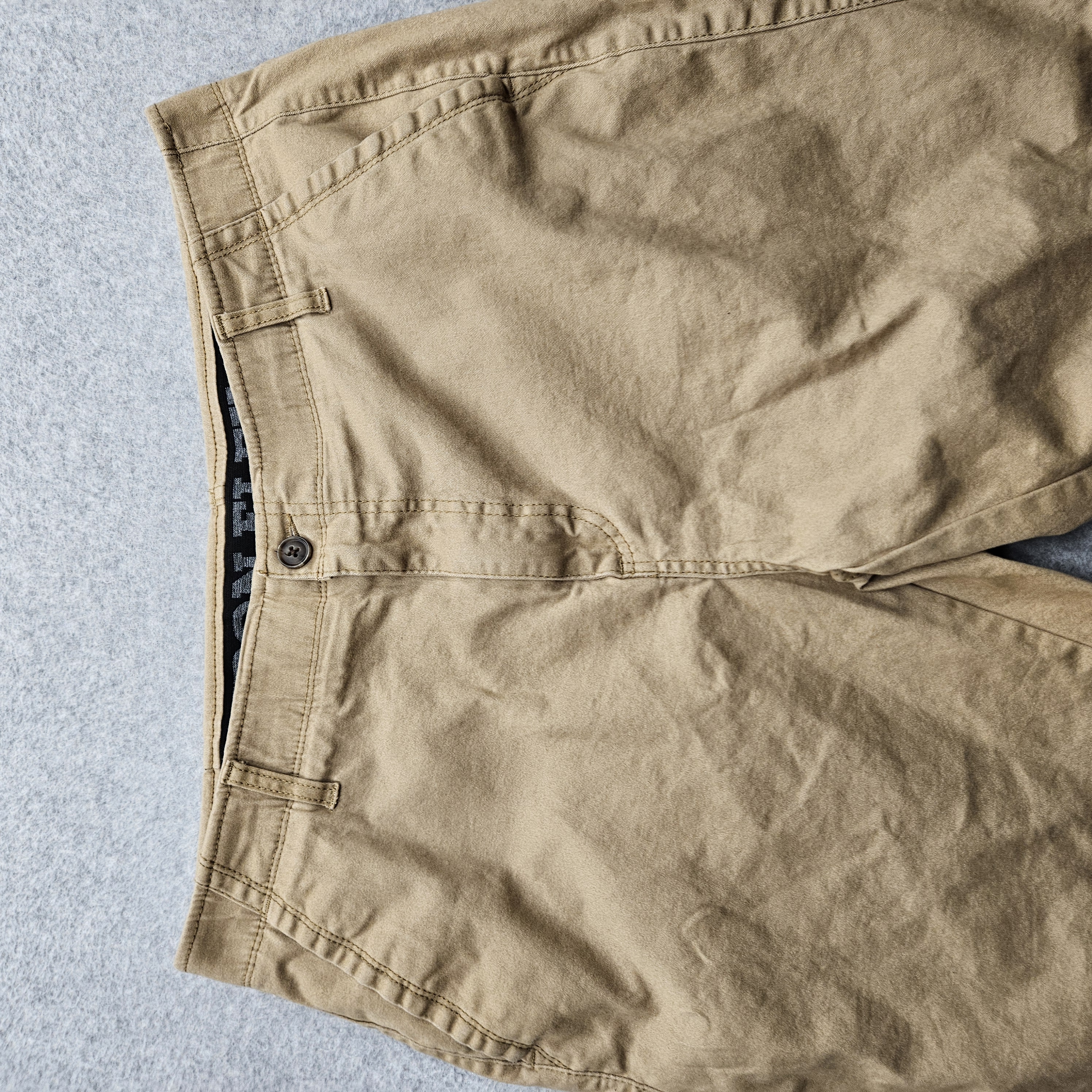 Iron Flex Men's Size 36 Khaki Brown Flat Front Short