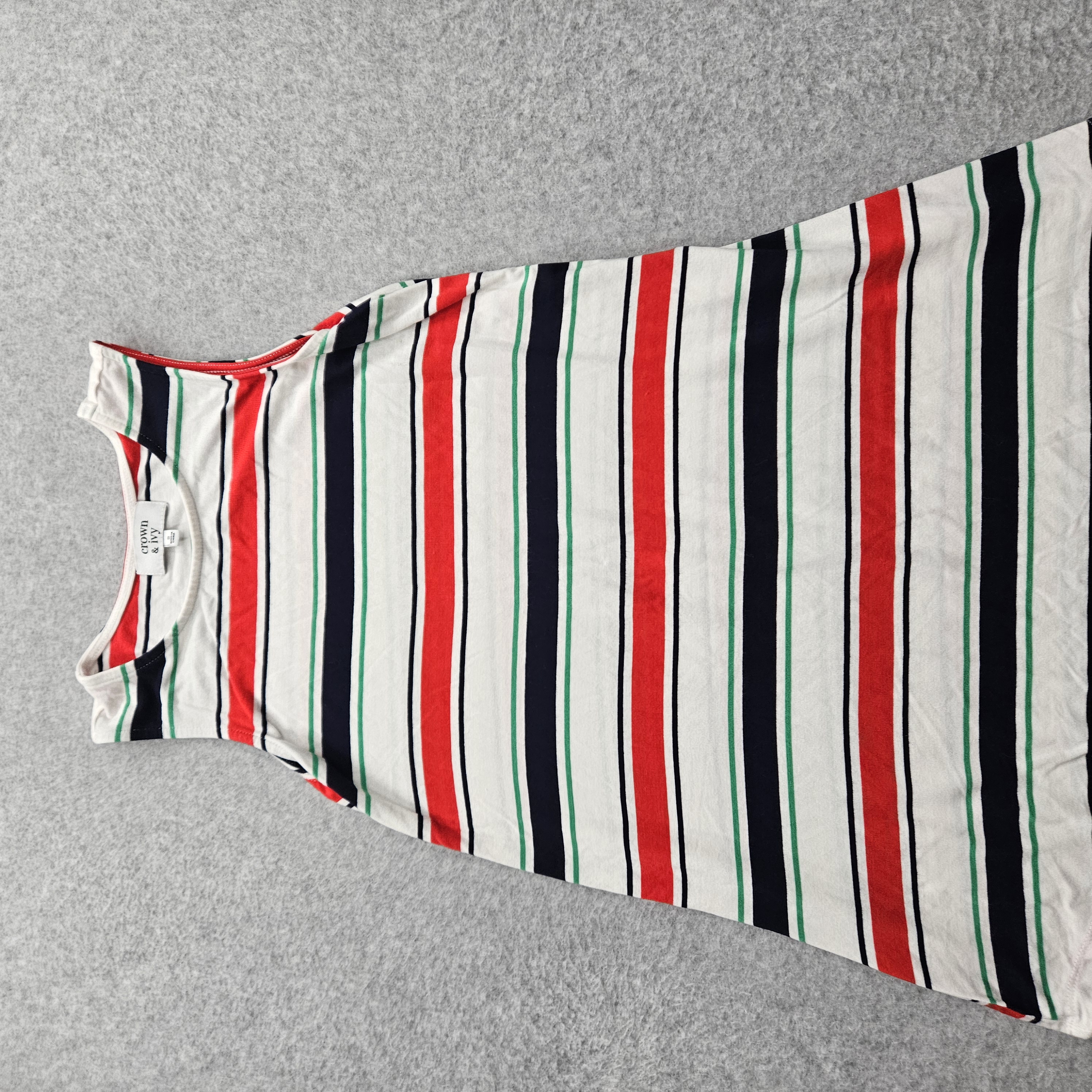 Crown & Ivy Women's Small Black & Red Sleeveless Dress 