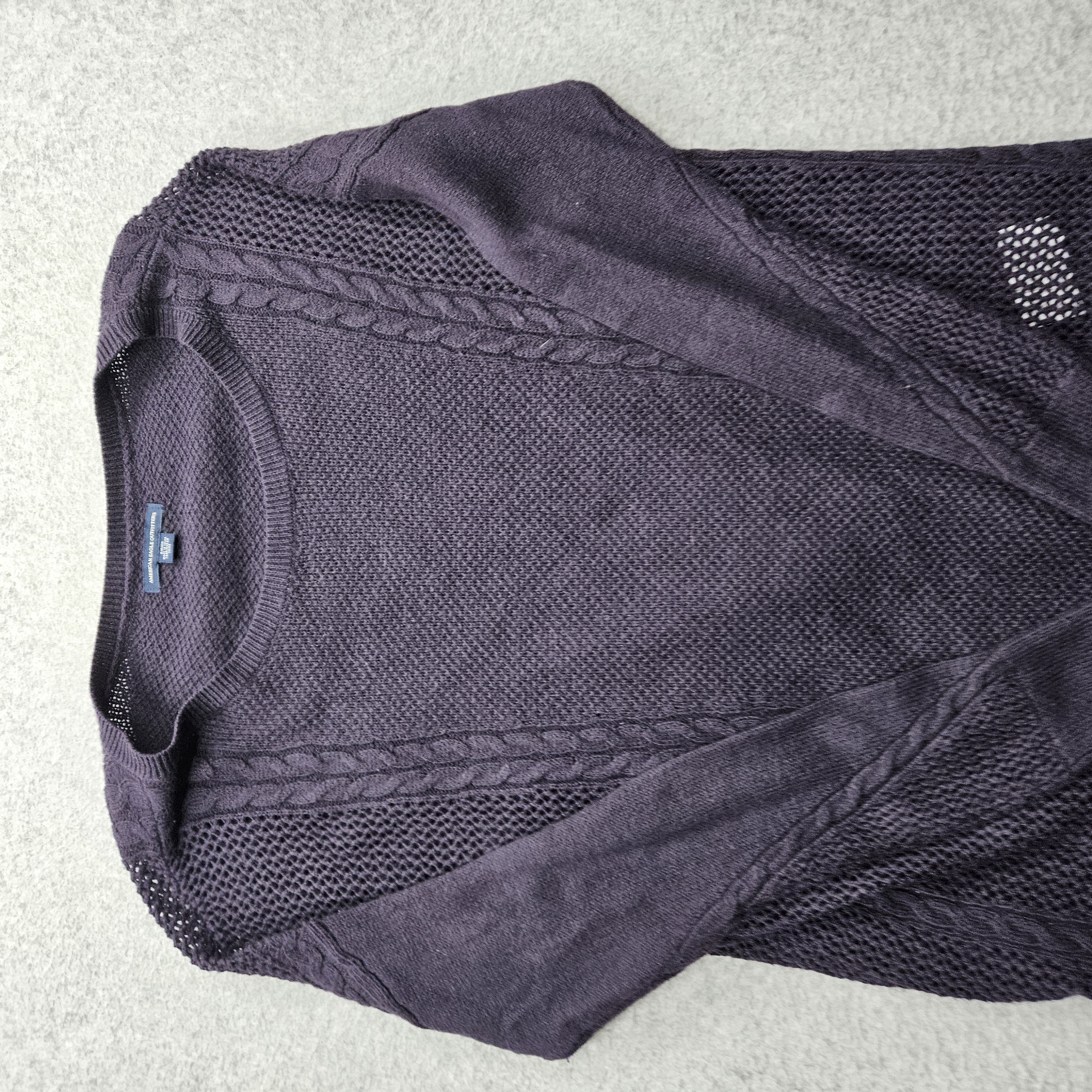 American Eagle Women's Small Black Hand Knitted Sweater