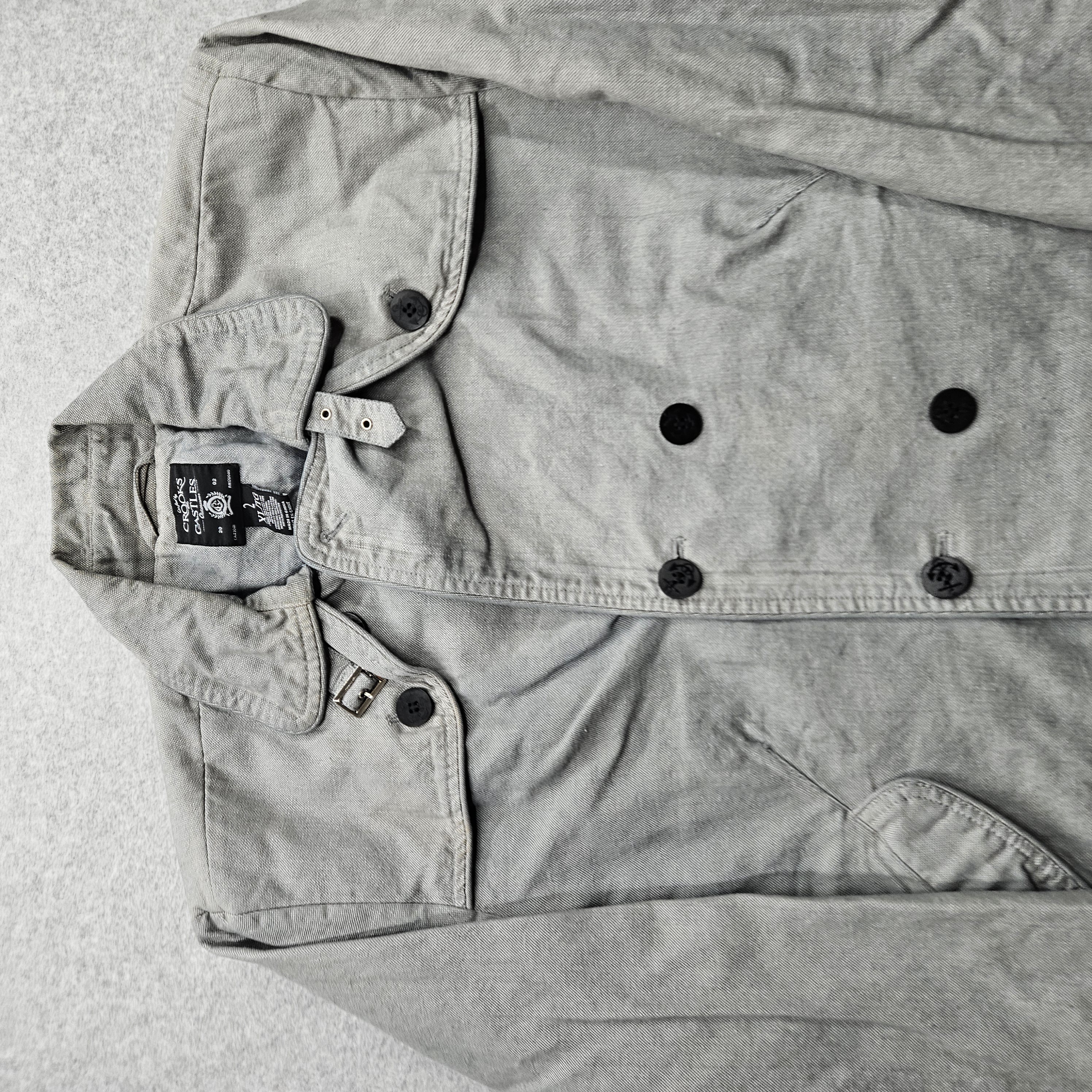 Crooks and Castle Men's XL Gray Overlapped Jacket
