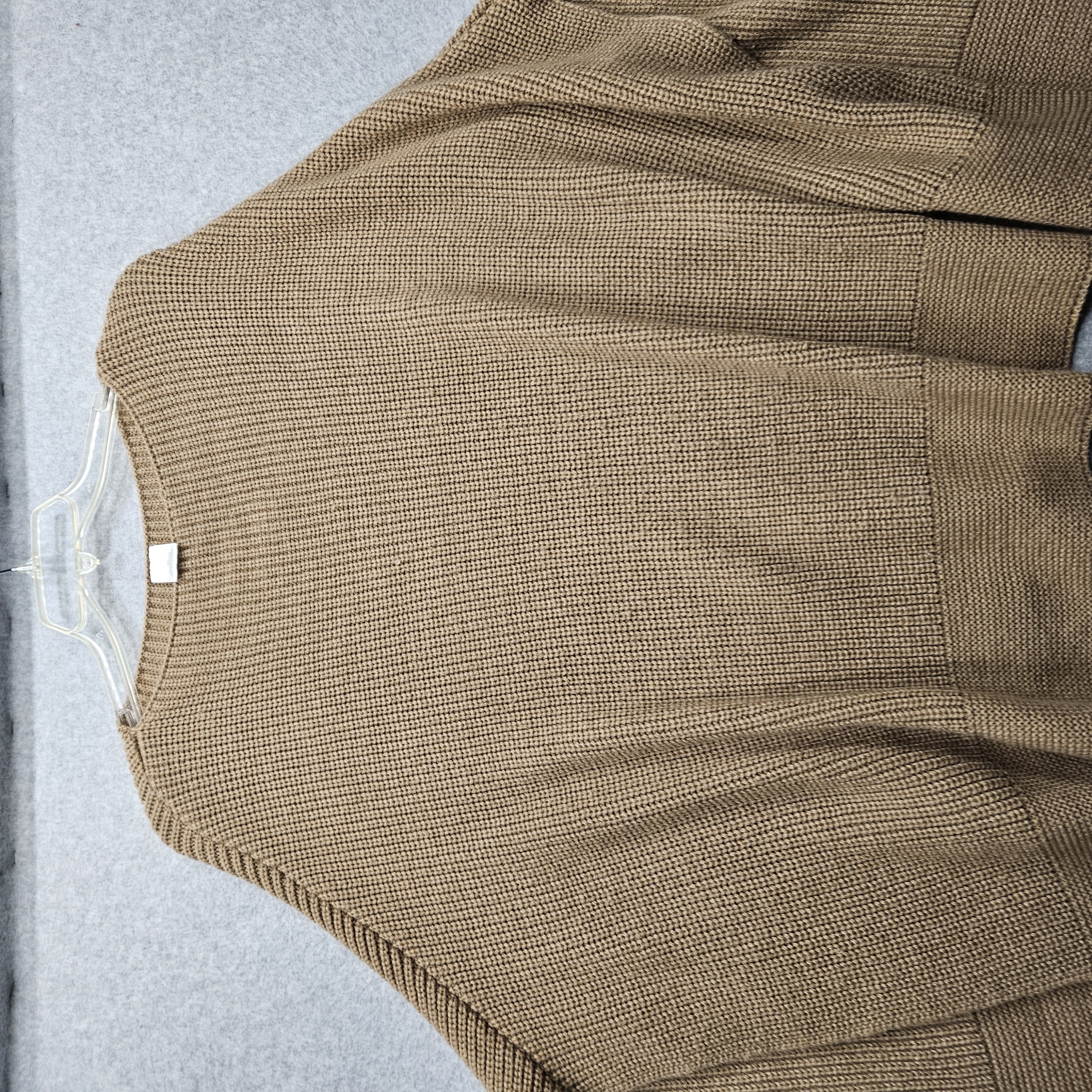 Unbranded Women's OS Brown Scoop Neck Sweater