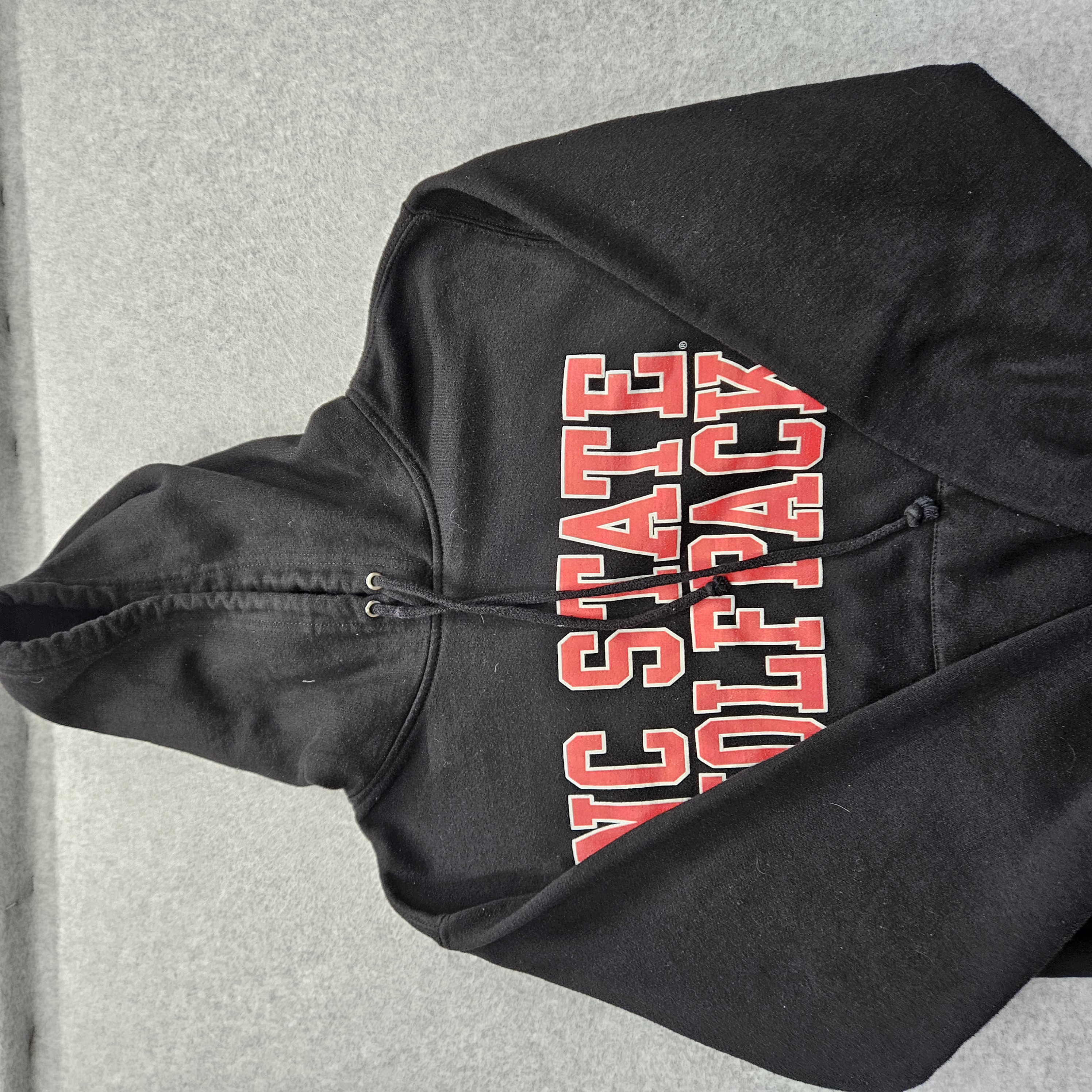 NC State Wolfpack MV Sport Men's Medium Black Hoodie Jacket with Front Pocket