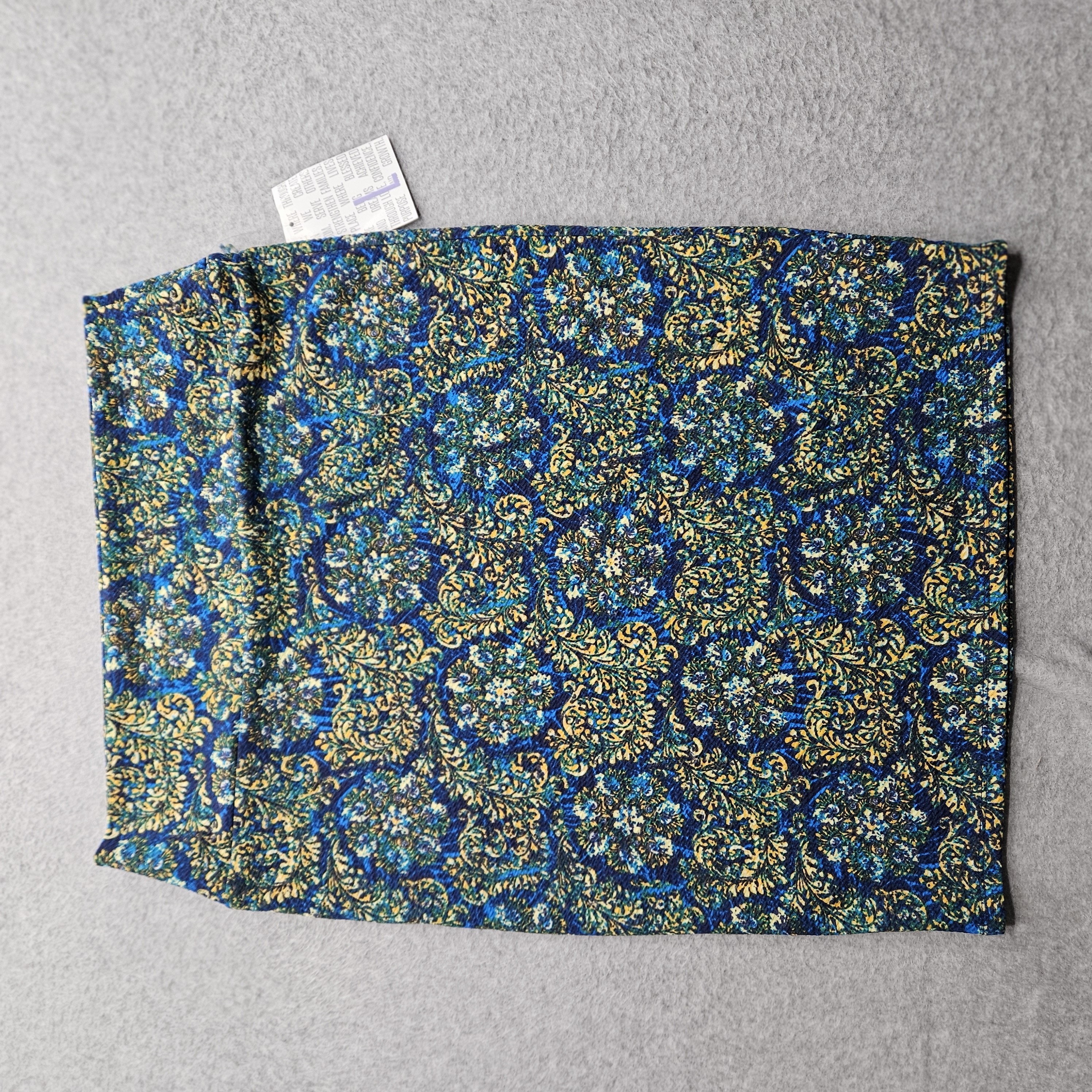 LuLaRoe Women's Large Blue Floral Mini Skirt NWT