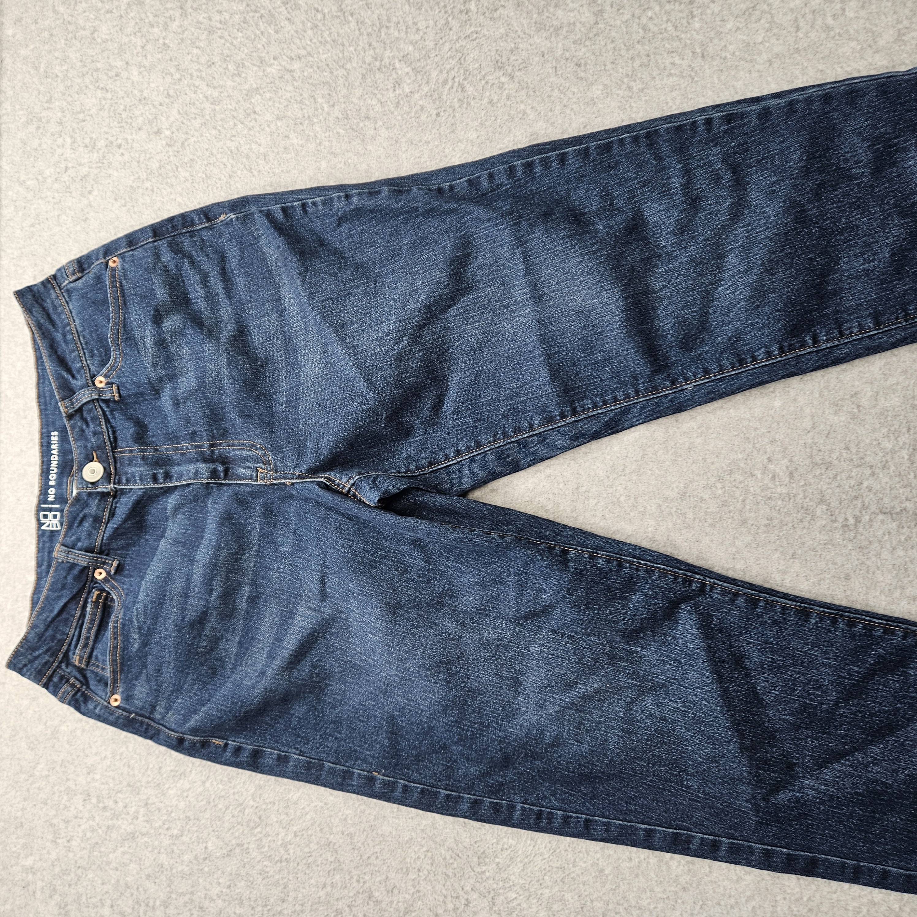 No Boundaries Women Size 11 Dark Blue High Rise Mom Jeans NWT