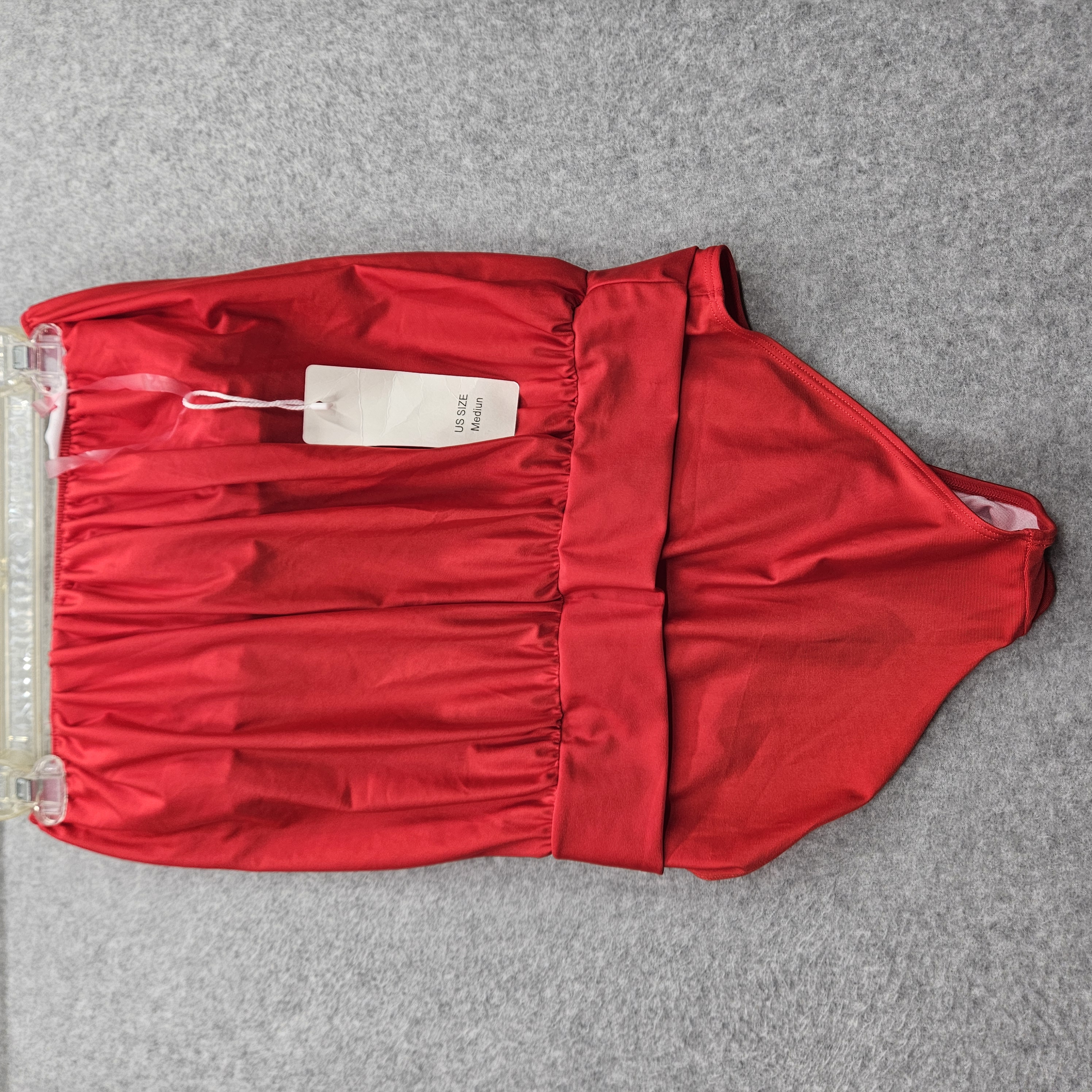 Chartou Women's Medium Orange Tube Style Swimsuit NWT