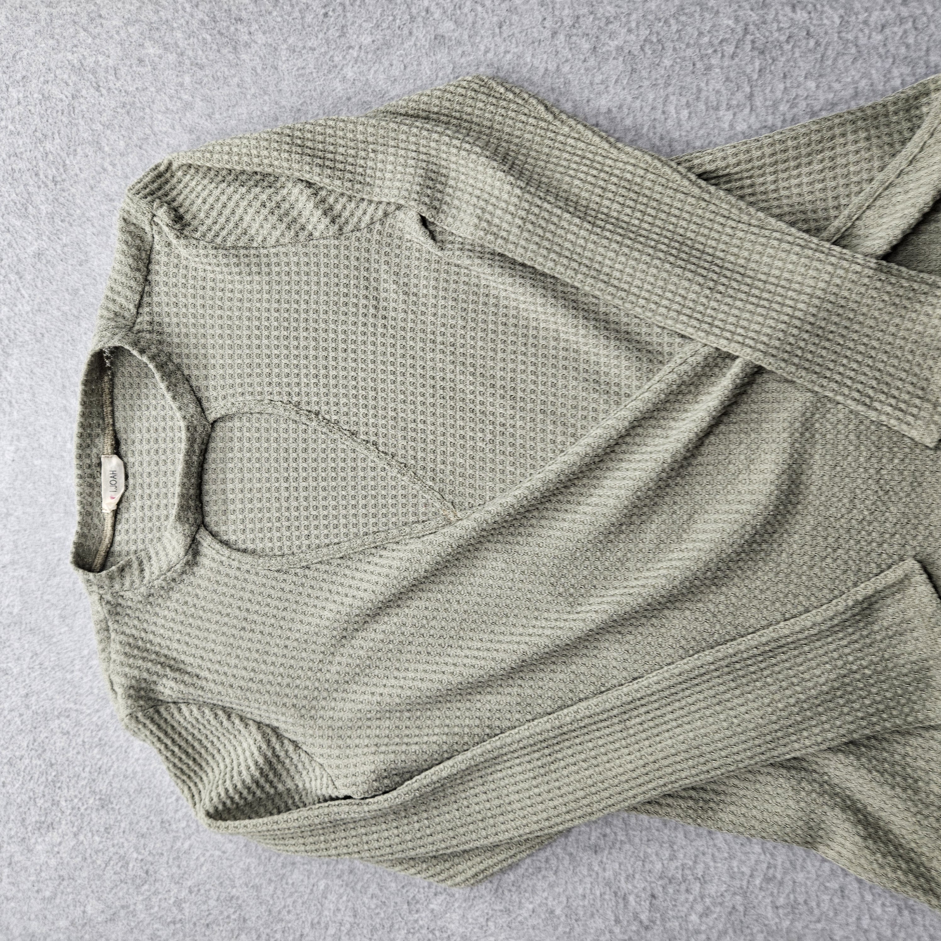 I.JOAH Women's Size Small Sage Green Long Sleeve Wrap Sweater Top