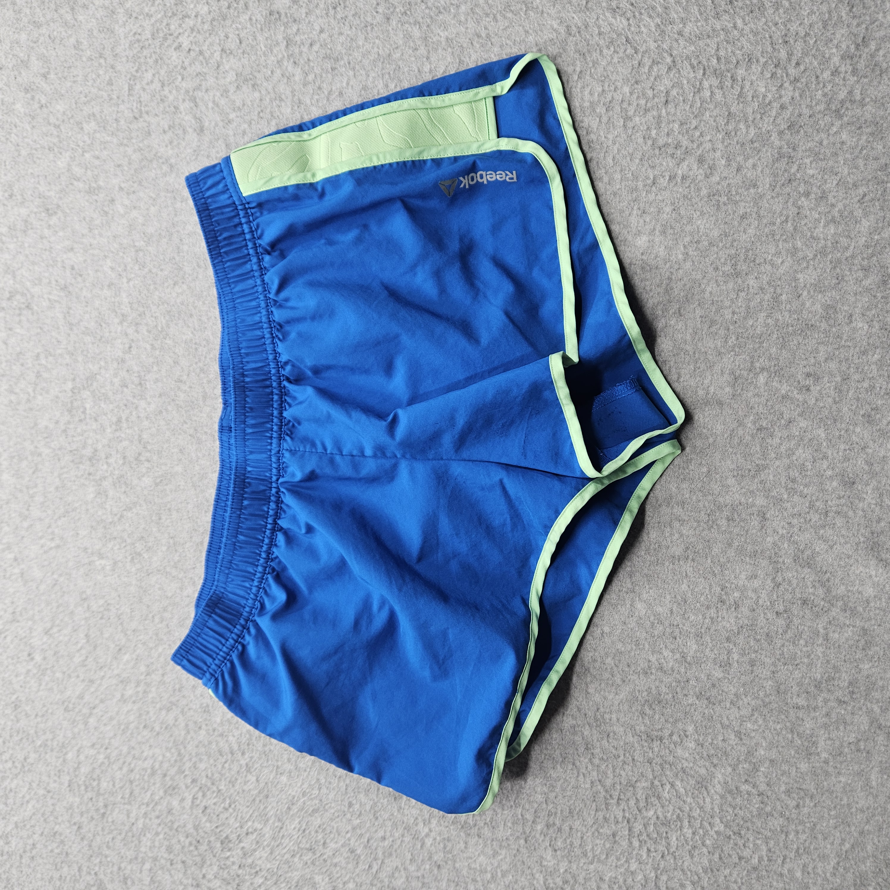 Reebok Women Size Medium Blue Green Athletic Running Shorts NWT