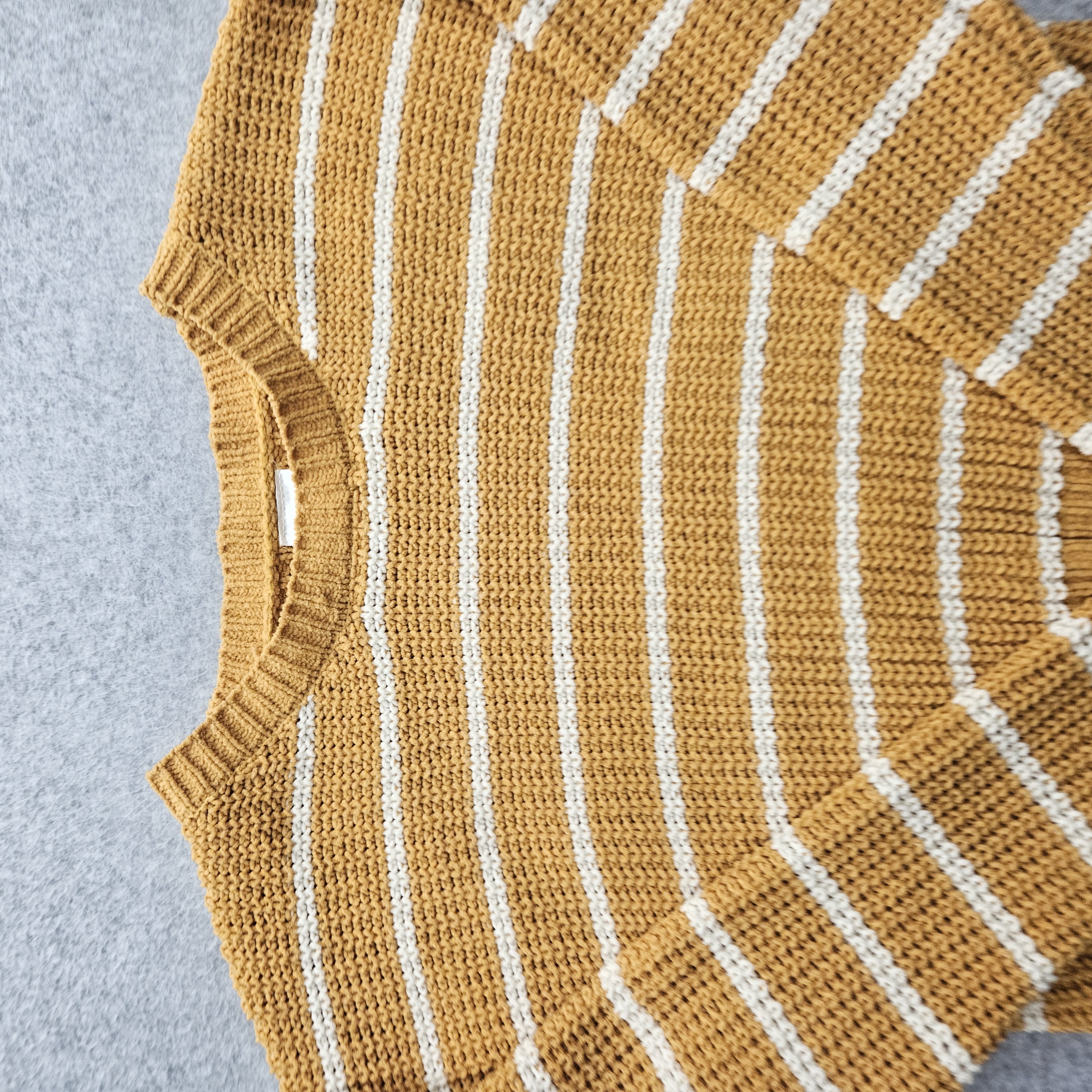 Belle Du Jour Women's XS Yellow Striped Sweaters
