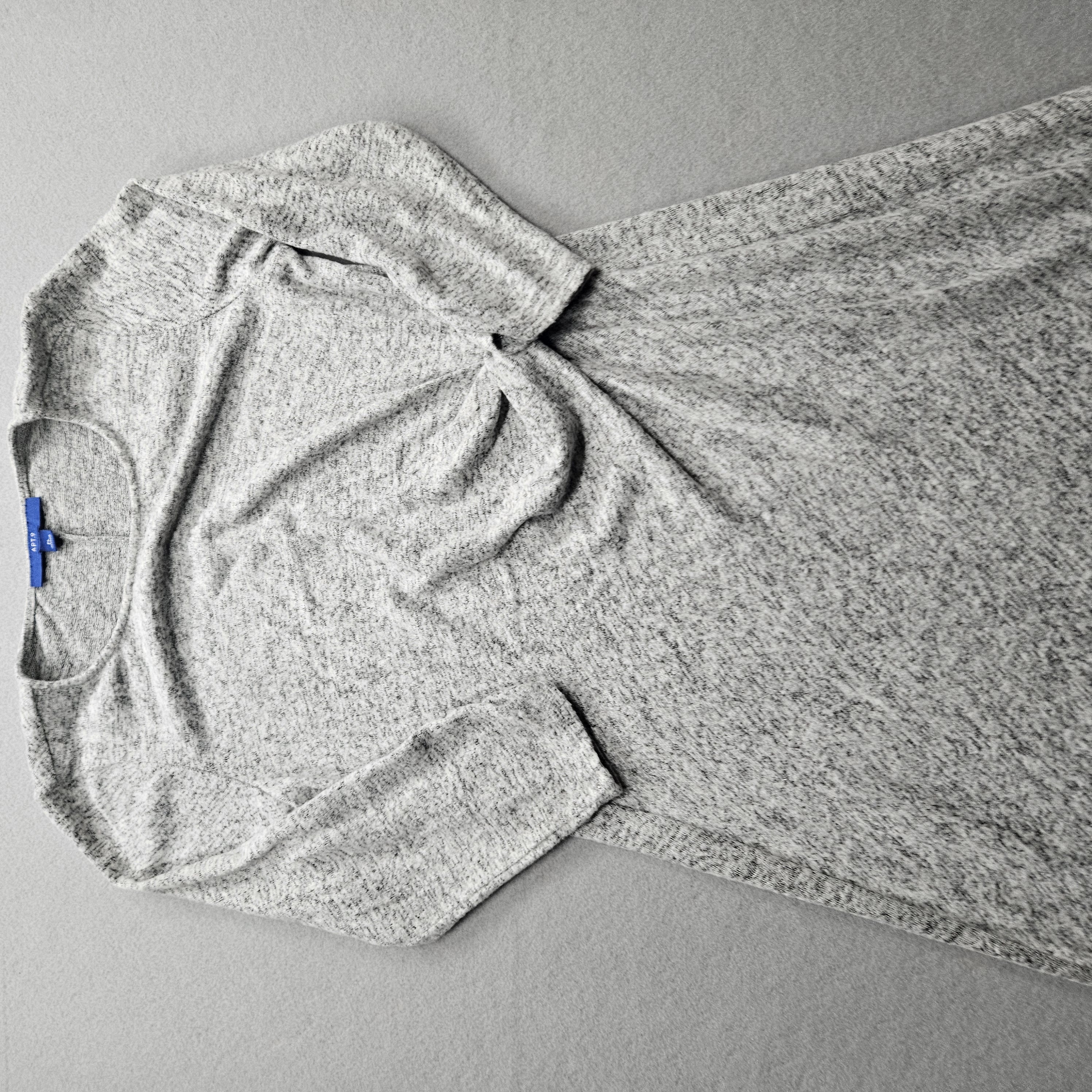 APT. 9 Women's Size Large Gray Heathered 3/4 Sleeve Knit Dress NWT