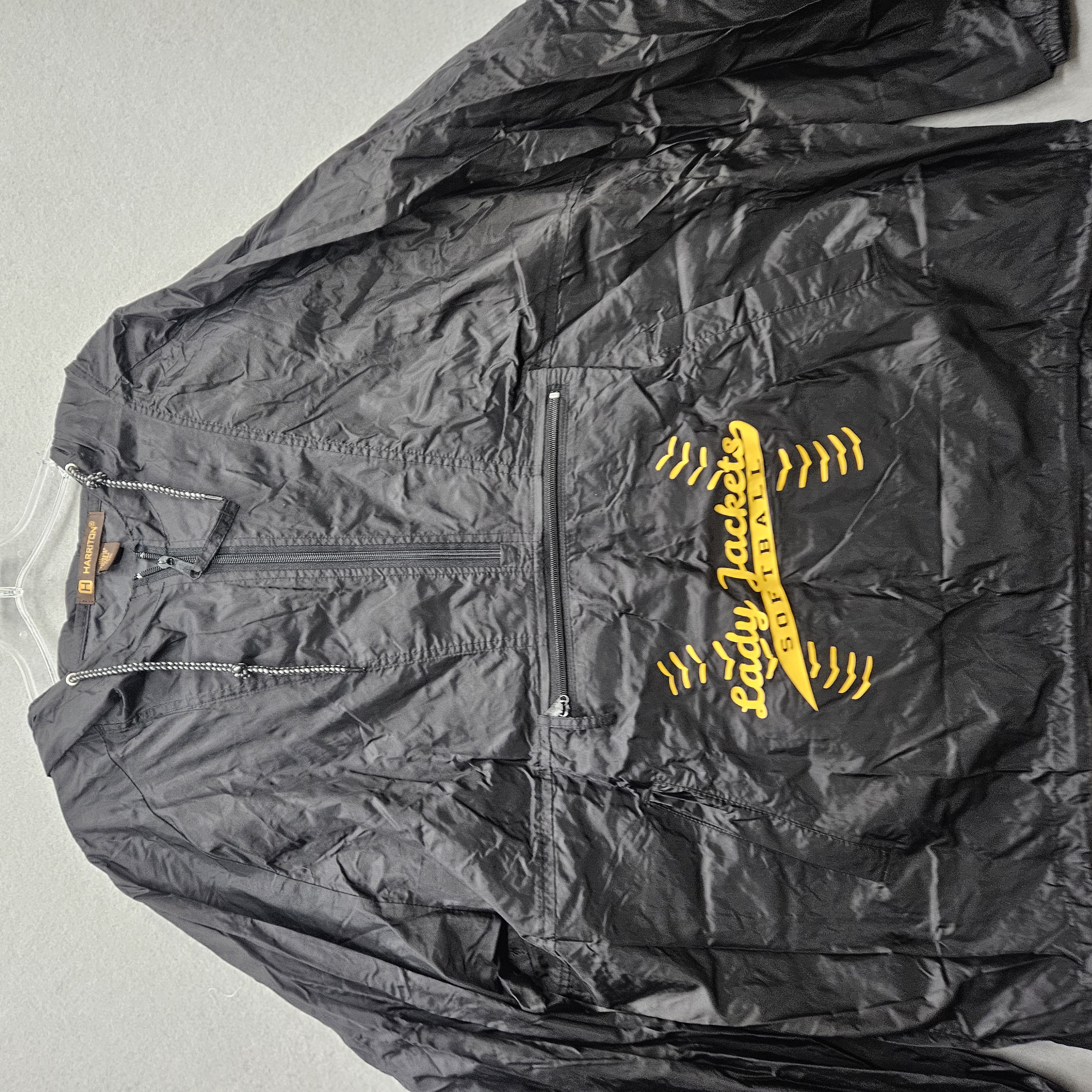 Harriton Women's Black 2XL Lady Jackets Softball Windbreaker 