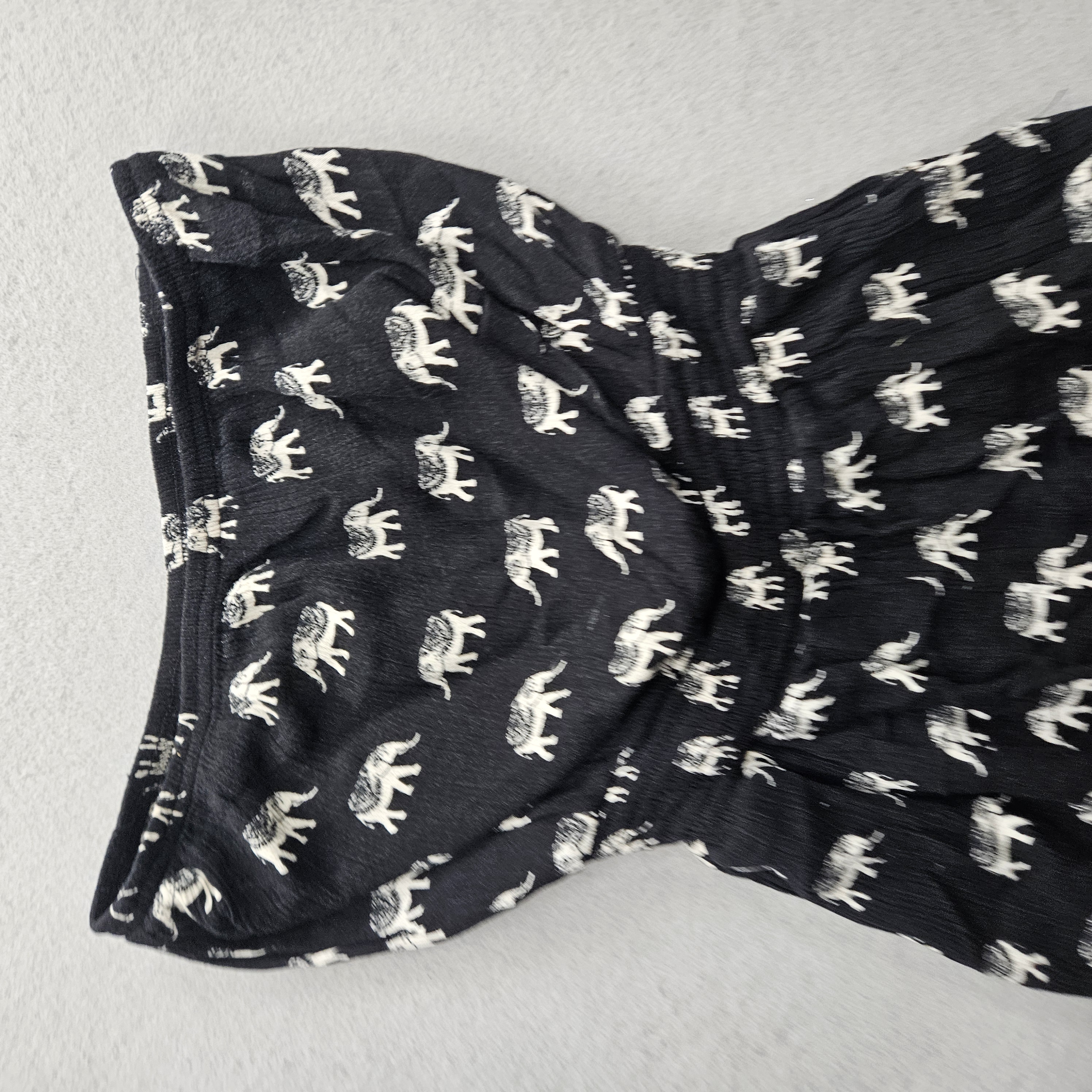 Forever 21 Women's Small Black with Elephant Printed Jumpsuit