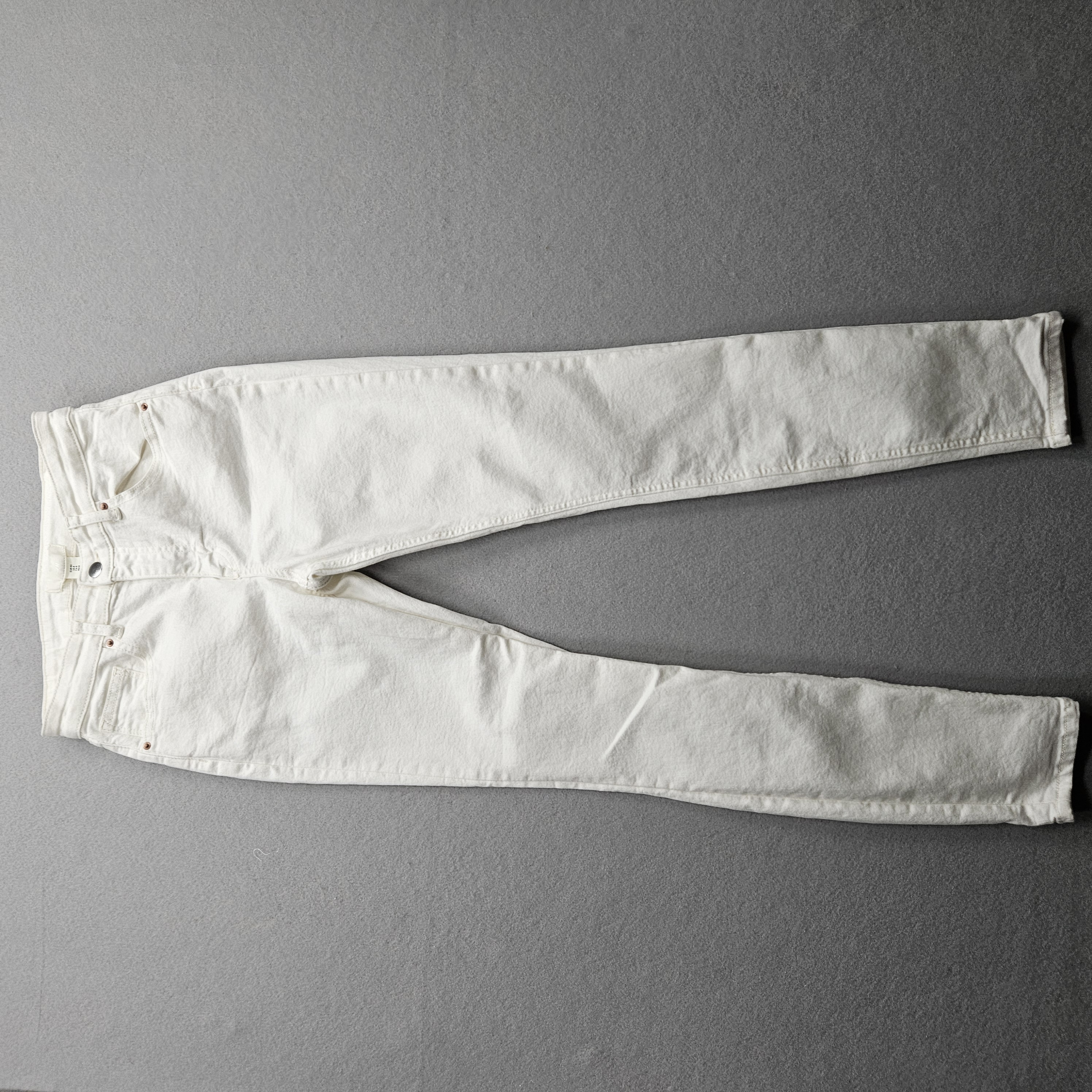 H&M Women's Size 8 Ivory White Skinny Stretch Jeans Pants