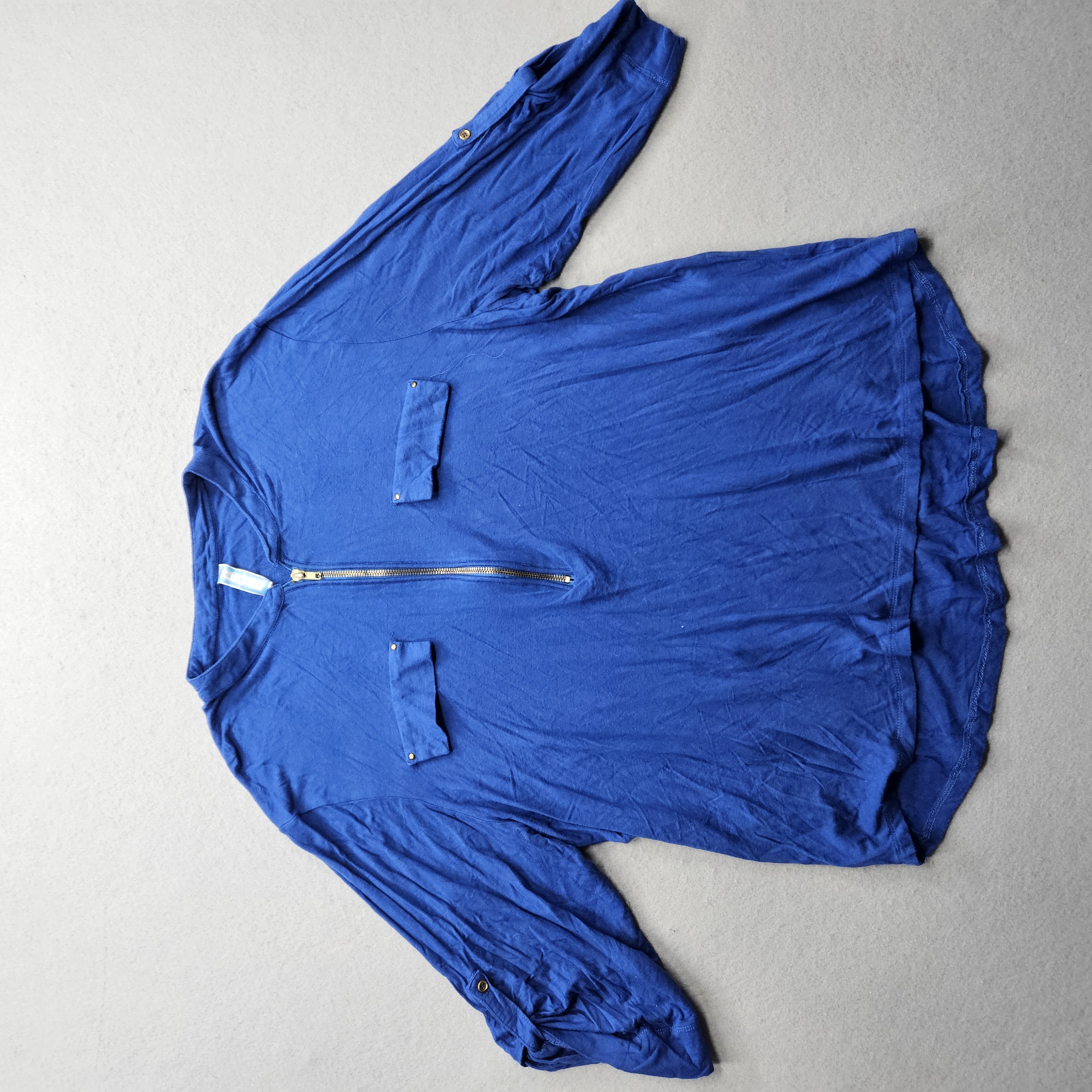 Ashley Blue Women's Royal Blue 3/4 Sleeve Blouse