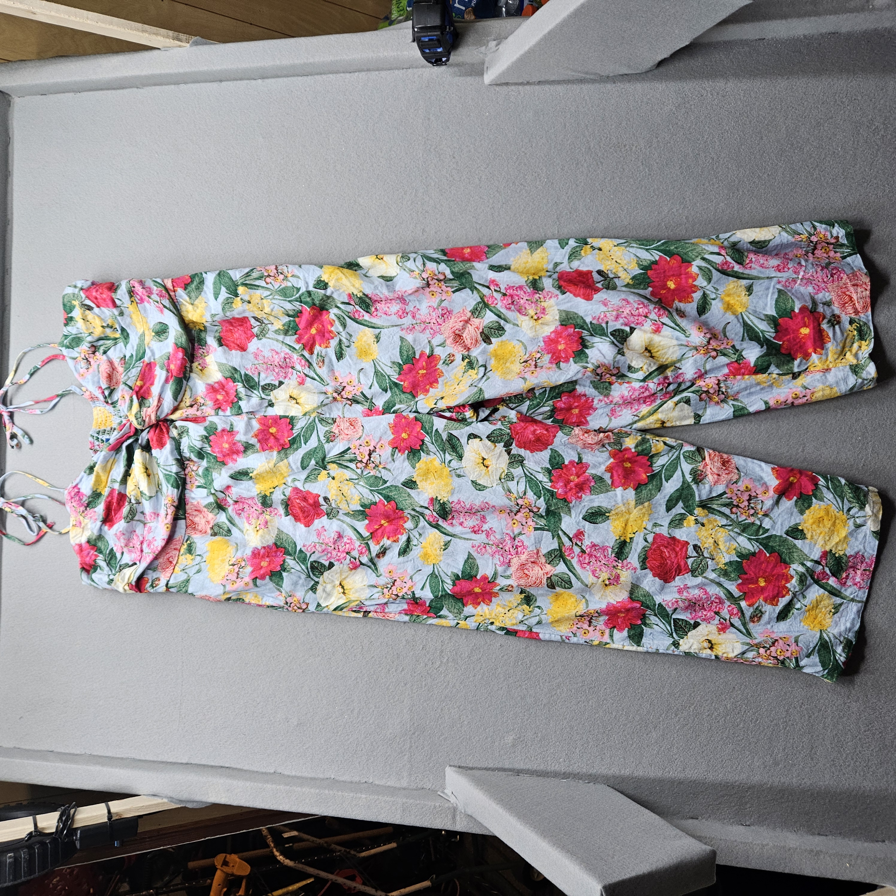 Old Navy Women's 2X White Floral Sleeveless Romper