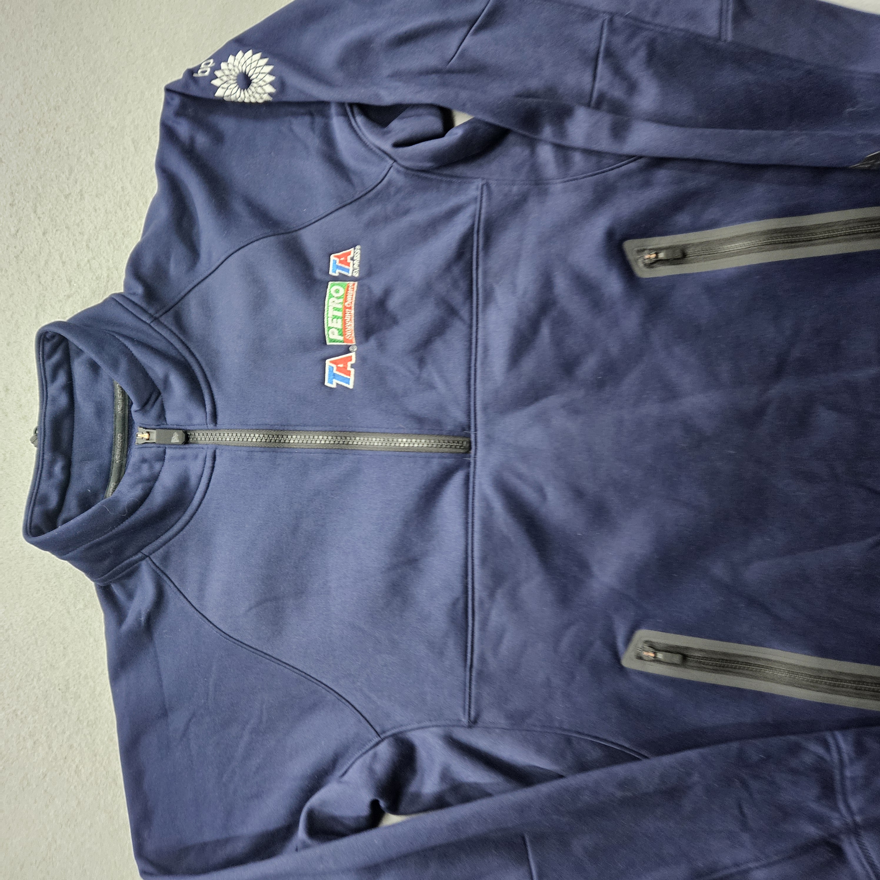 Petro Shopping Centers New Era Men's Small Blue Pullover 1/4 Zip Jacket