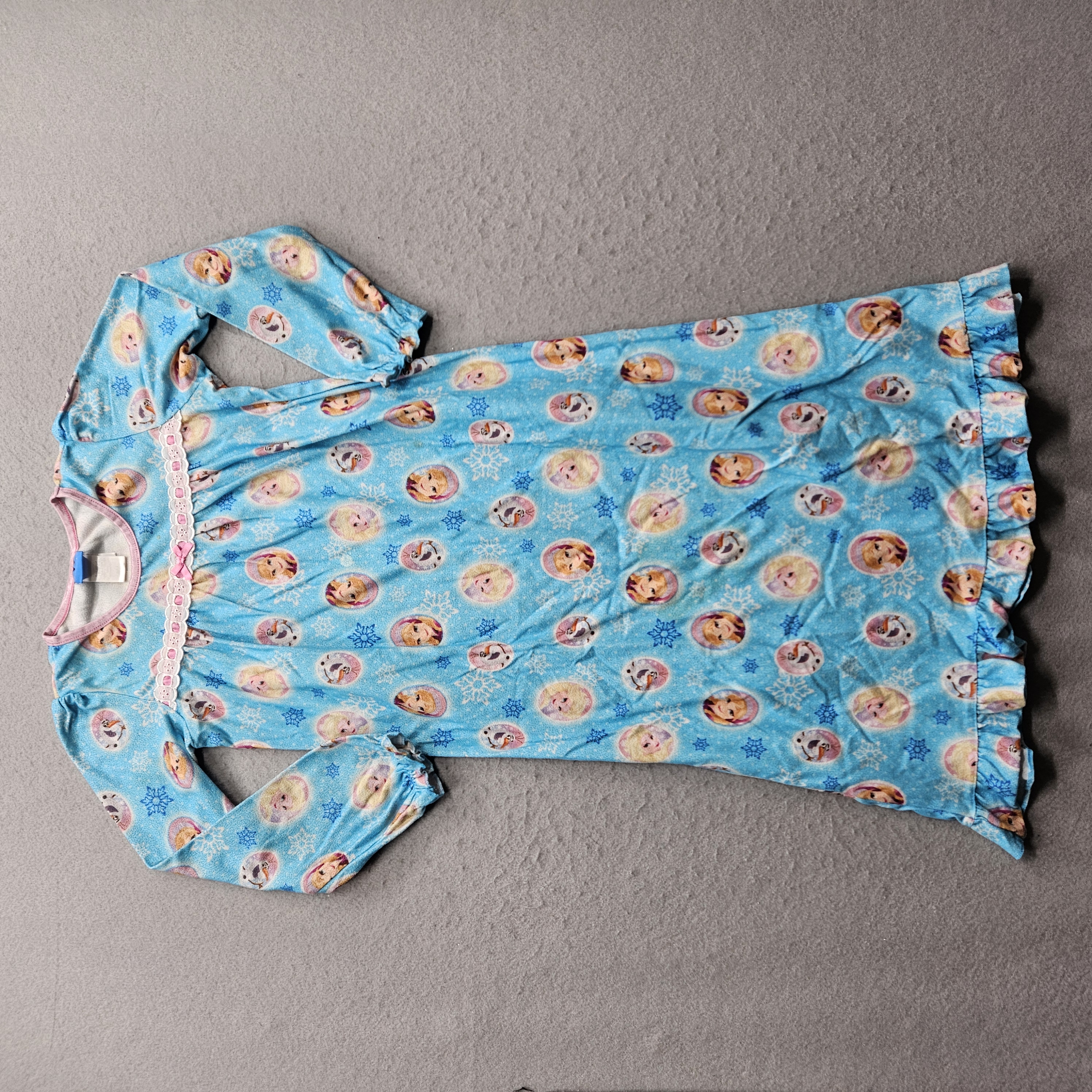 Frozen Disney Girls Size 8 Nightgown Blue