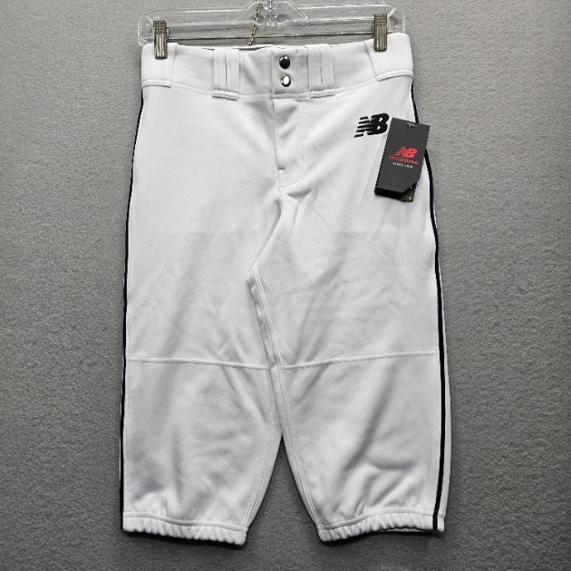 New Balance Boy's Size Youth Large White/Navy Baseball Pants NWT