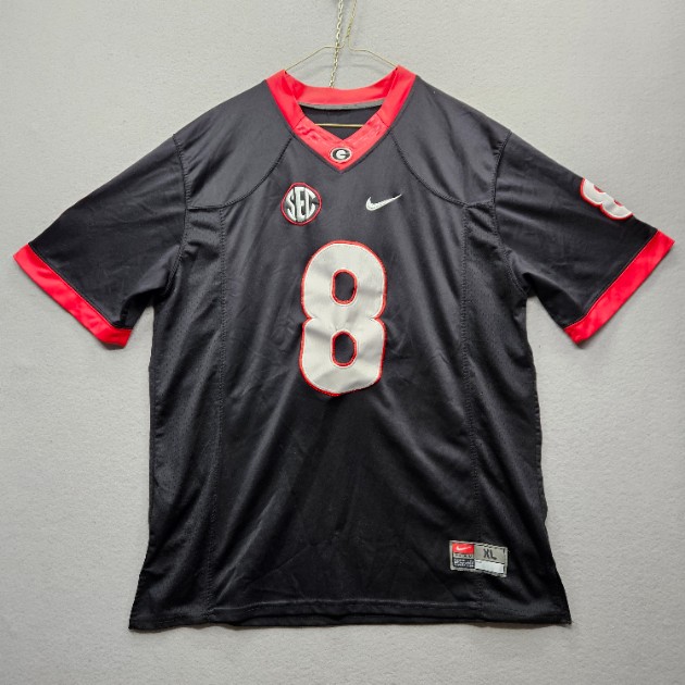Nike Georgia Bulldogs Men's Size XL Black Red Football Jersey