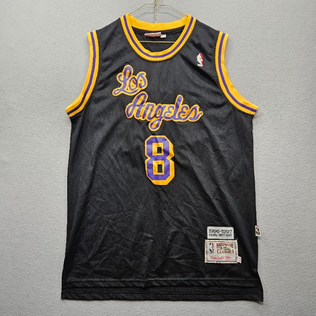 Kobe Bryant Lakers Jersey Men's 48 XL Mitchell Ness 1996-97 HWC Black #8