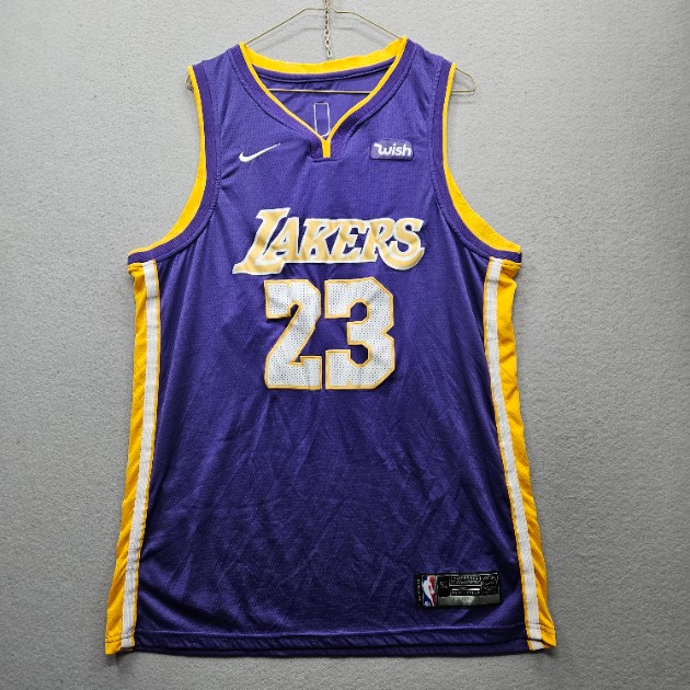 Nike Swingman Men's Size 52 Purple Gold Lakers James 23 Jersey