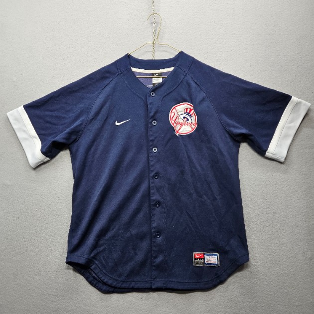 Vintage Nike New York Yankees Derek Jeter #2 Jersey Navy Blue Men's Medium Y2K