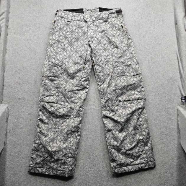 Spyder Men's Size Medium Gray Patterned Insulated Snow Ski Cargo Pants